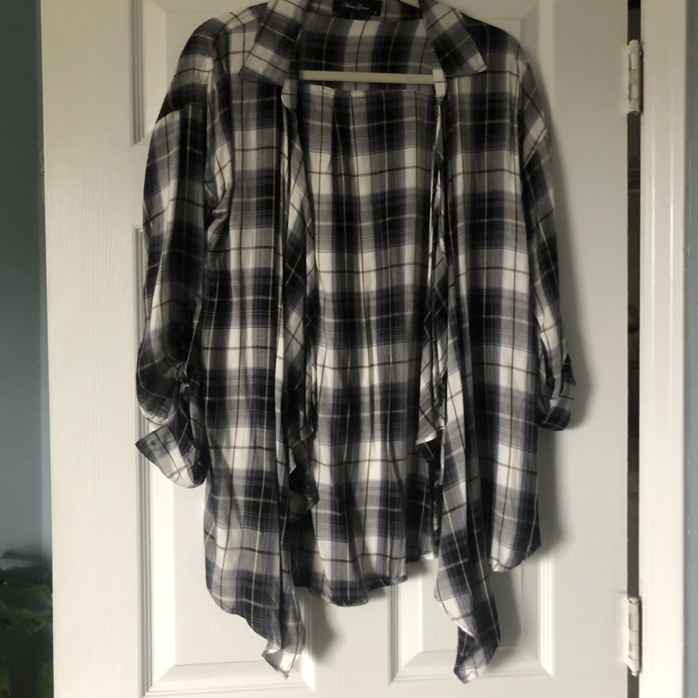 plaid cardigan small